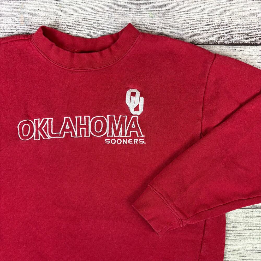 Vintage 1990s Adidas Oklahoma Sooners Embroidered College Crewneck